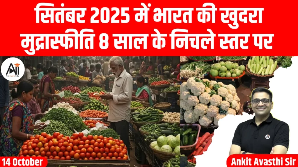 सितंबर 2025 में भारत की खुदरा मुद्रास्फीति 8 साल के निचले स्तर पर