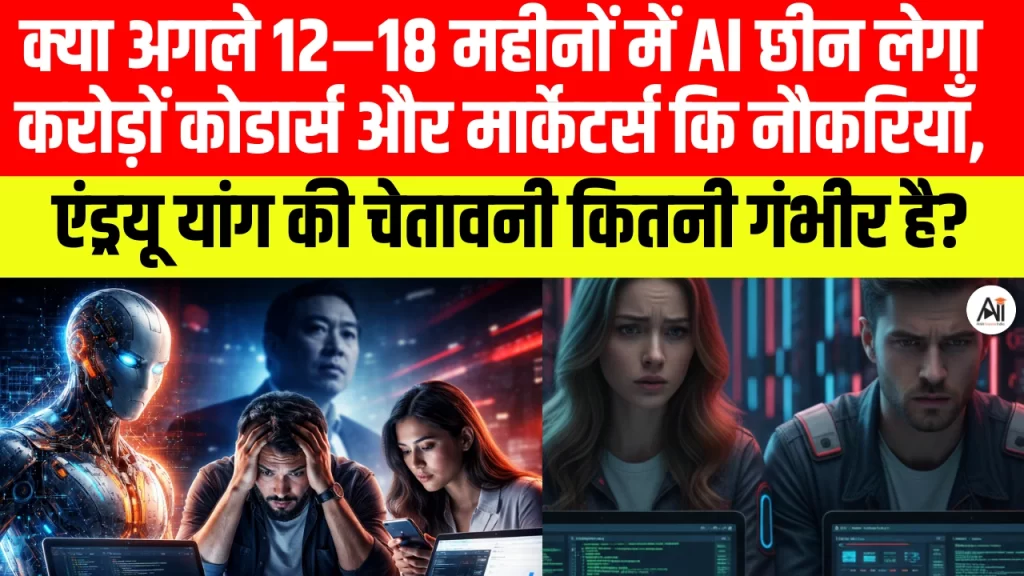 क्या अगले 12–18 महीनों में AI छीन लेगा करोड़ों कोडार्स और मार्केटर्स कि नौकरियाँ,  एंड्रयू यांग की चेतावनी कितनी गंभीर है?