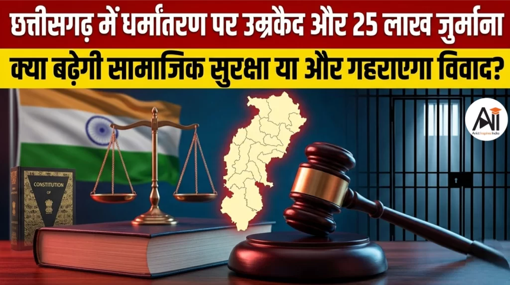 छत्तीसगढ़ में धर्मांतरण पर उम्रकैद और 25 लाख जुर्माना: क्या बढ़ेगी सामाजिक सुरक्षा या और गहराएगा विवाद?