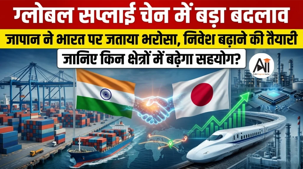 ग्लोबल सप्लाई चेन में बड़ा बदलाव : जापान ने भारत पर जताया भरोसा निवेश बढ़ाने की तैयारी, जानिए किन क्षेत्रों में बढ़ेगा सहयोग?