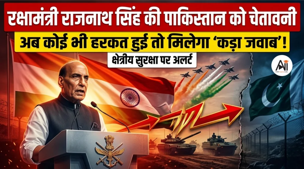 रक्षामंत्री राजनाथ सिंह की पाकिस्तान को चेतावनी: अब कोई भी हरकत हुई तो मिलेगा ‘कड़ा जवाब’!
