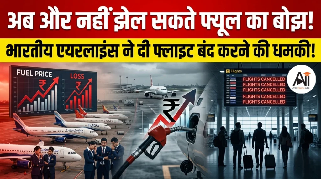 “अब और नहीं झेल सकते” फ्यूल का बोझ : भारतीय एयरलाइंस ने दी फ्लाइट बंद करने की धमकी !