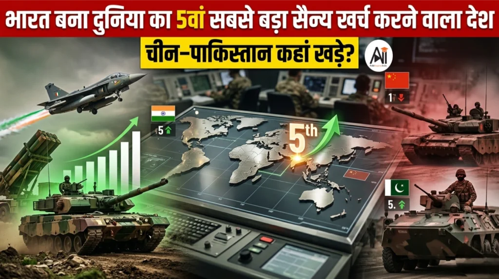 भारत बना दुनिया का 5वां सबसे बड़ा सैन्य खर्च करने वाला देश : चीन–पाकिस्तान कहां खड़े?