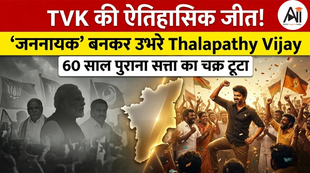 TVK की ऐतिहासिक जीत: ‘जननायक’ बनकर उभरे Thalapathy Vijay – 60 साल पुराना सत्ता का चक्र टूटा
