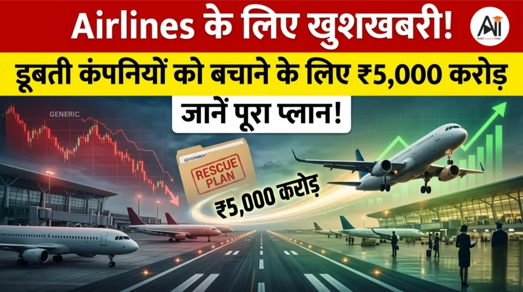 Airlines के लिए खुशखबरी: डूबती कंपनियों को बचाने के लिए सरकार ने दिए ₹5,000 करोड़, जानें पूरा प्लान!