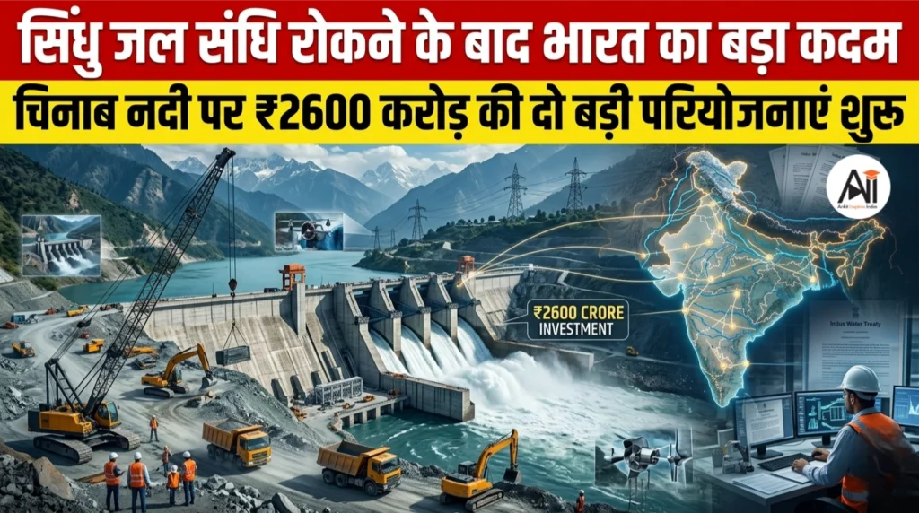 सिंधु जल संधि रोकने के बाद भारत का बड़ा कदम, चिनाब नदी पर ₹2600 करोड़ की दो बड़ी परियोजनाएं शुरू