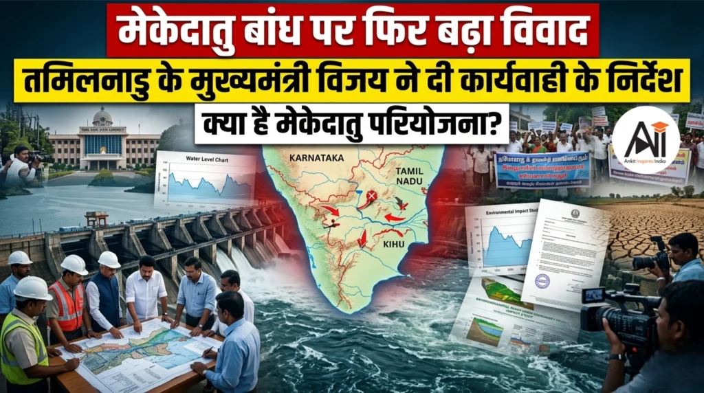मेकेदातु बांध पर फिर बढ़ा विवाद: तमिलनाडु के मुख्यमंत्री विजय ने दी कार्यवाही के निर्देश – क्या है मेकेदातु परियोजना?