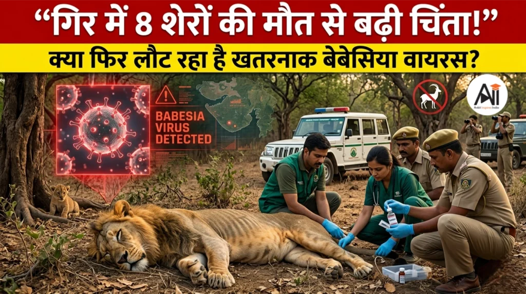 गिर में 8 शेरों की मौत से बढ़ी चिंता! क्या फिर लौट रहा है खतरनाक बेबेसिया वायरस?