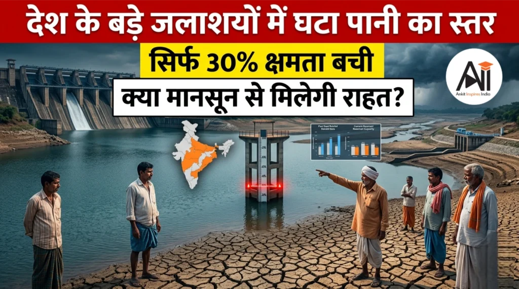देश के बड़े जलाशयों में घटा पानी का स्तर, सिर्फ 30% क्षमता बची; क्या मानसून से मिलेगी राहत?