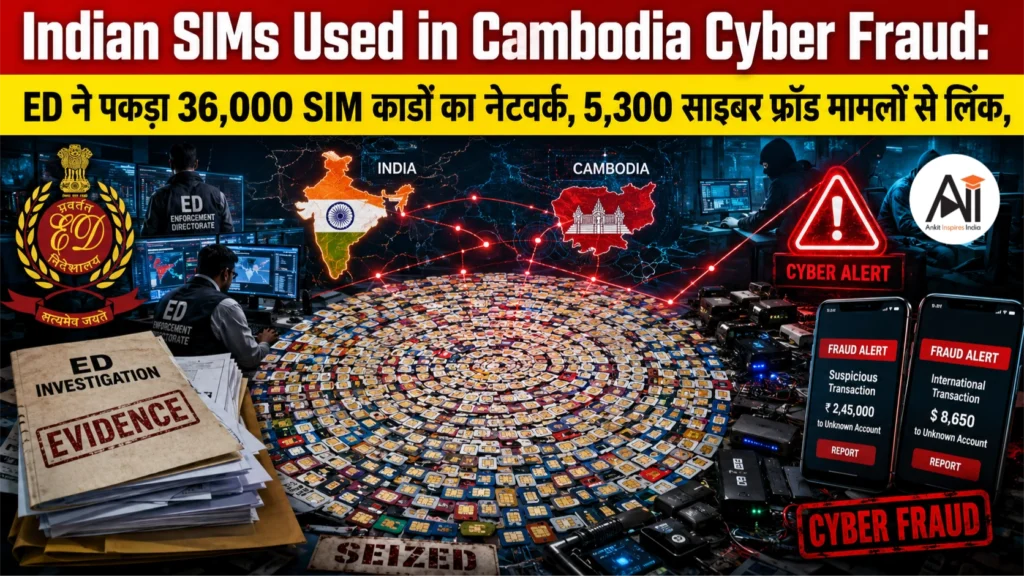 Indian SIMs Used in Cambodia Cyber Fraud: ED ने पकड़ा 36,000 SIM कार्डों का नेटवर्क, 5,300 साइबर फ्रॉड मामलों से लिंक